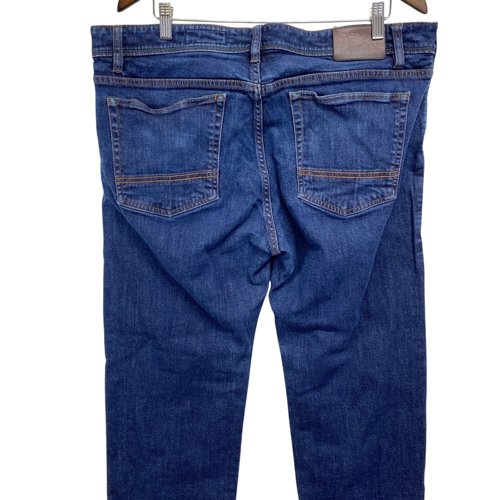 Orvis Five Pocket Mens Jeans Size 38x32 (39x29.5) Dark Wash Classic Denim Casual